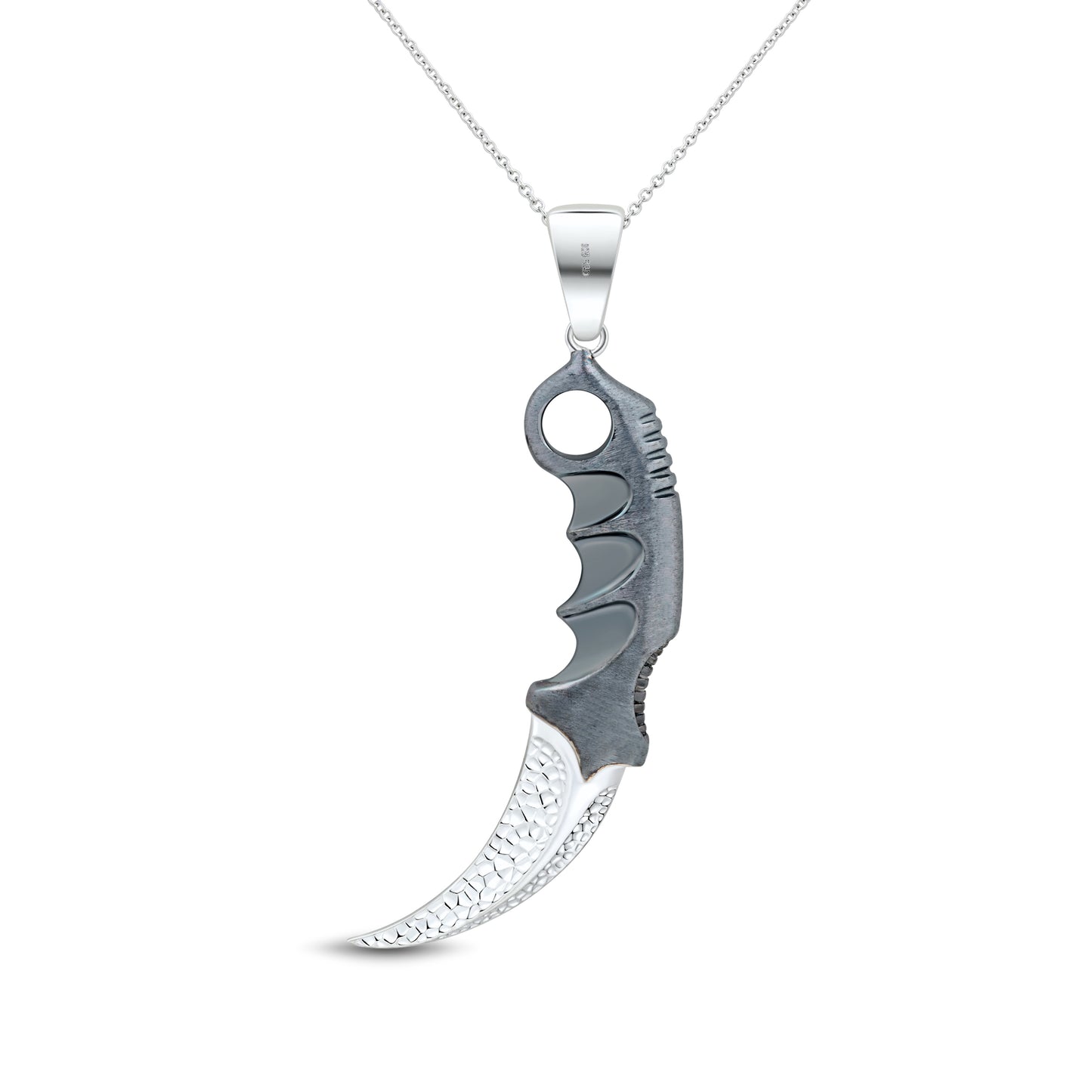 Karambit Gunmetal Handle & Hammered Blade
