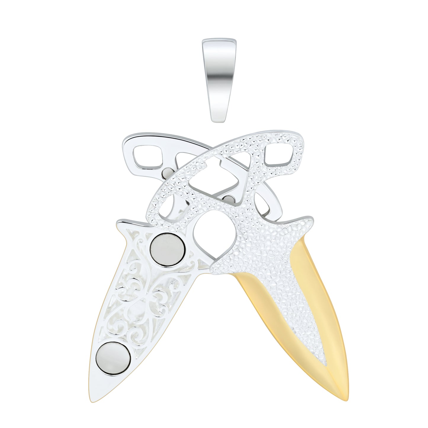 Shadow Daggers Hammered Handle with Gold Blade