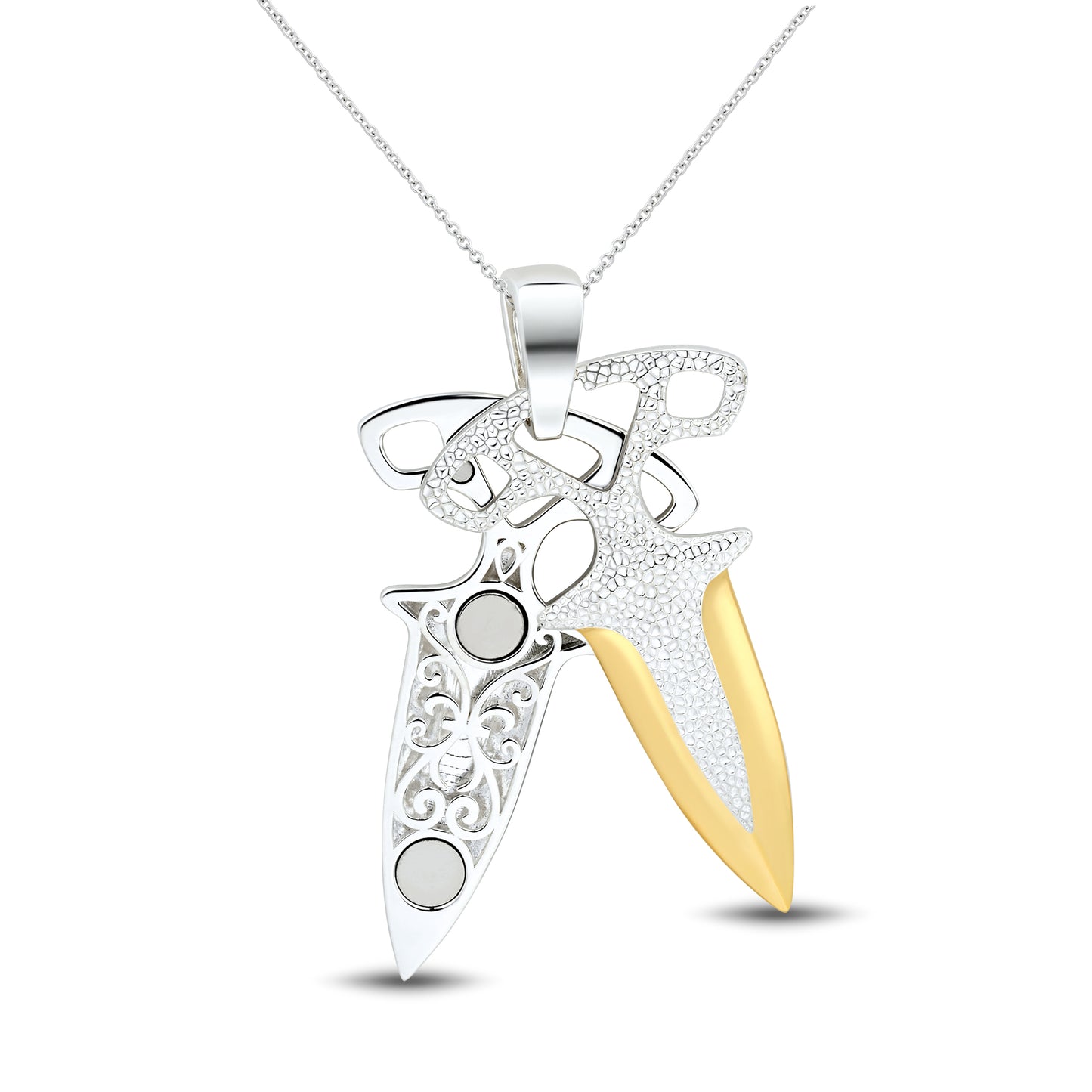 Shadow Daggers Hammered Handle with Gold Blade
