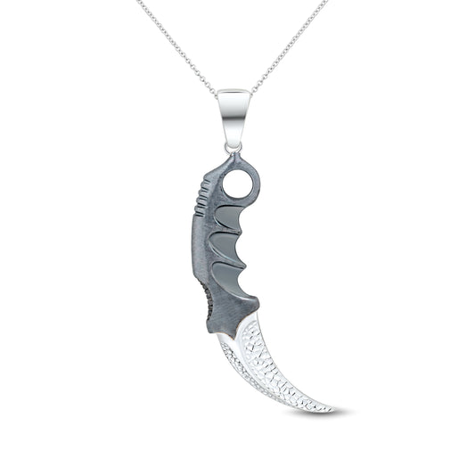 Karambit Gunmetal Handle & Hammered Blade